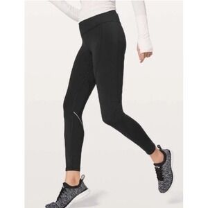 Lululemon Chasing Miles Black Leggings. Sz 4 EUC